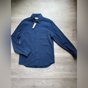 (NWT) Taylor Stitch The Jack In Indigo Waffle Organic Cotton Shirt Size 42